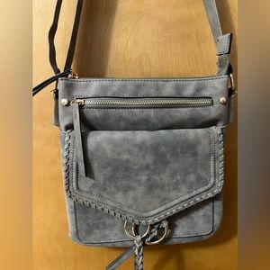 Vegan Suede Crossbody Bag